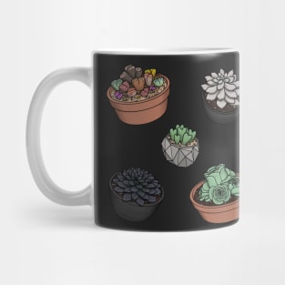 Cute Succulent Sticker Set 2 - Lithops, Ghost Plant, Heart Plant, Black Prince, Greenovia Rose Succulent Mug